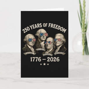 Cartão Pais Fundadores 250 Anos De Liberdade 1776-2026