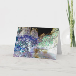 Cartão Paisagem Abstrato das Árvores de Fantasia