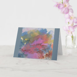 Cartão Paisagem abstrato - Números em Terra Colorida