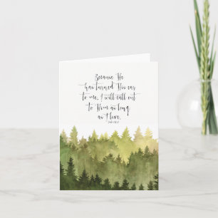 Cartão Paisagem aquática com escritura bíblica