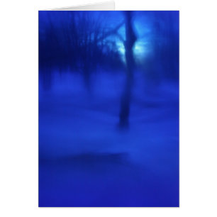 Cartão "Paisagem azul da fantasia "