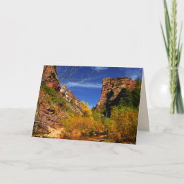 Cartão Paisagem Colinas Vermelha, Metrô, Zion NP, Dentro