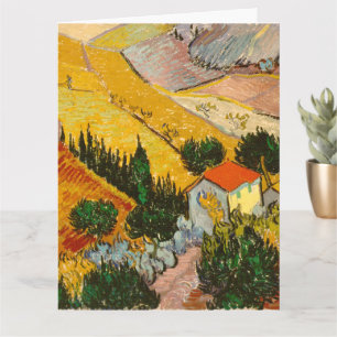 Cartão Paisagem com Casa e LavradorVincent van Gogh