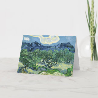 Cartão Paisagem com oliveiras, Vincent van Gogh
