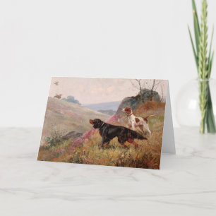 Cartão Paisagem com Ponteiro e Setter   Eugene Petit