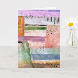 Cartão Paisagem com Poplars - Paul Klee - Abstrato Art