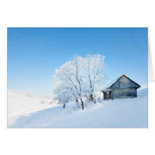 Cartão Paisagem de Cabina de inverno