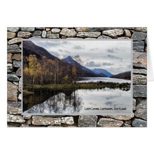 Cartão Paisagem de Glencoe e Loch Leven Scotland