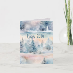 Cartão paisagem de inverno - Feliz 2025