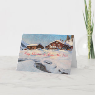 Cartão Paisagem de inverno perto de Davos