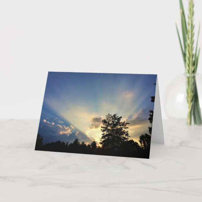 Cartão Paisagem de nuvem, carta (Frente)