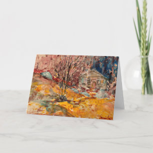 Cartão Paisagem de outono   George Luks