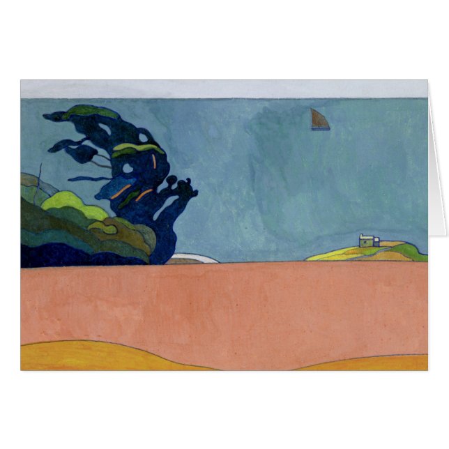 Cartão Paisagem de Pouldu, c.1892 (Frente Horizontal)