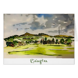 Cartão Paisagem de Rivington Winter Hill