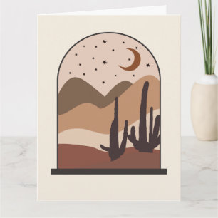 Cartão Paisagem do Deserto, Arizona, Arte Abstrata Boho
