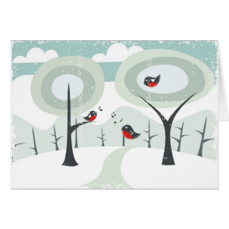 Cartão paisagem do inverno