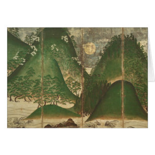 Cartão Paisagem do primavera com Sun