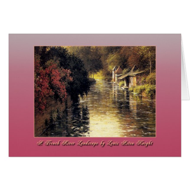 Cartão Paisagem do rio francês por Louis Aston Knight (Frente Horizontal)