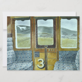 Cartão Paisagem do trem (por Eric Ravilious)