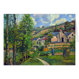 Cartão Paisagem em Pontoise por Camille Pissarro