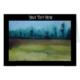 Cartão paisagem florestal mística original assustadora