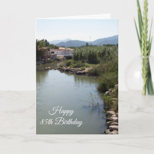 Cartão Paisagem Fluvial Personalizada no 85º Aniversário