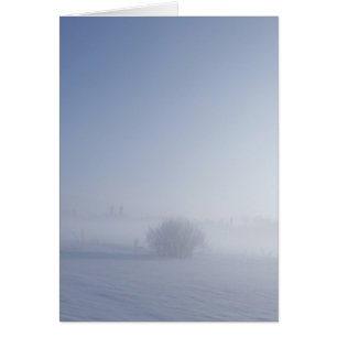 Cartão Paisagem fria de inverno com neve