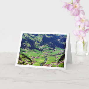 Cartão Paisagem Montanhosa Austríaca