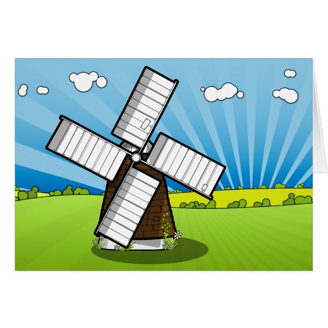 Cartão Paisagem para moinhos (Frente Horizontal)