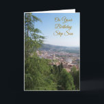 Cartão Paisagem Passo Filho Aniversário<br><div class="desc">Etapa do cartão de saudação, filho do cartão de aniversário. Você pode personalizar este cartão de aniversário com qualquer texto de sua escolha e depois imprimi-lo e enviá-lo para você ou baixá-lo instantaneamente. Se precisar de ajuda para personalizar, entre em contato conosco através do link desta página. Etapa de paisagem...</div>