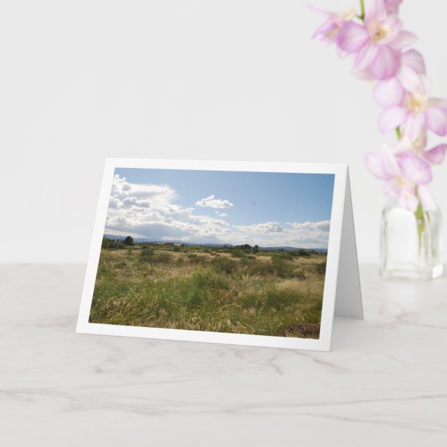 Cartão Paisagem Rural Espanhola, Valência, Espanha (Orquídea)