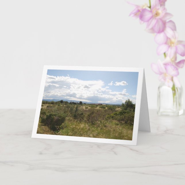 Cartão Paisagem Rural Espanhola, Valência, Espanha (Orquídea)