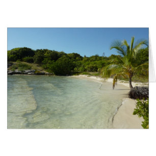 Cartão Paisagem tropical bonita de antiguan Beach