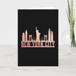 Cartão Paisagem Urbana da Cidade de Nova York EUA Present