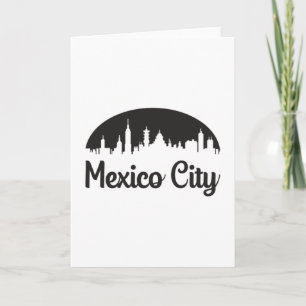 Cartão Paisagem Urbana da Cidade do México Ideia de Prese