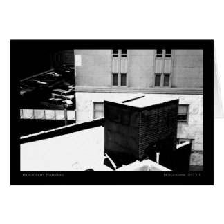 Cartão Paisagem Urbana de Inverno no Telhado