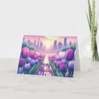 Paisagem Urbana de Tulipas Aniversário