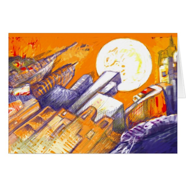 Cartão Paisagem urbana mim (Frente Horizontal)