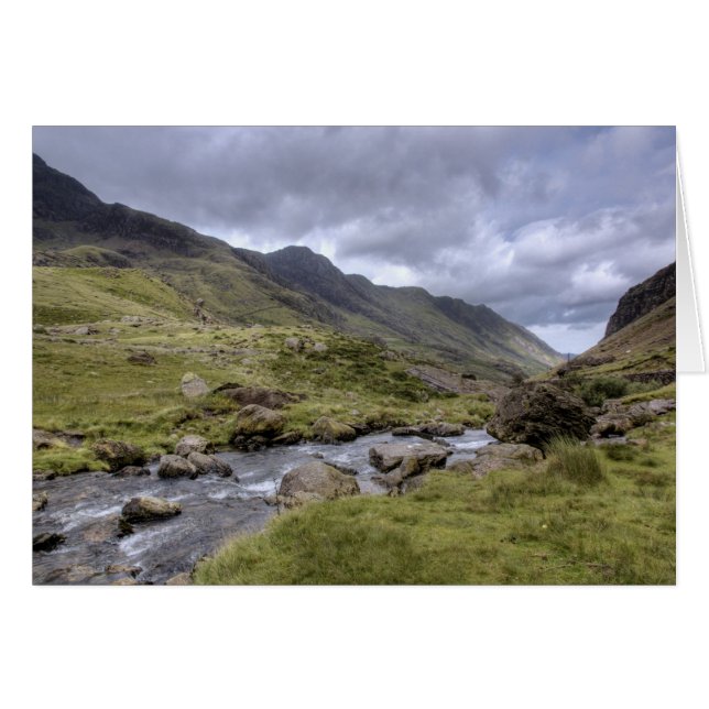 Cartão Paisagem Welsh (Frente horizontal)