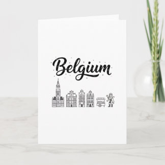 Cartão Paisagens de Bélgica Viagens Férias Roupas