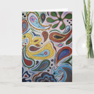 Cartão Paisley Greeting Card
