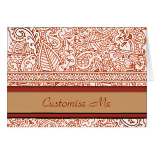 Cartão Paisley Passion - Orange (Henna)