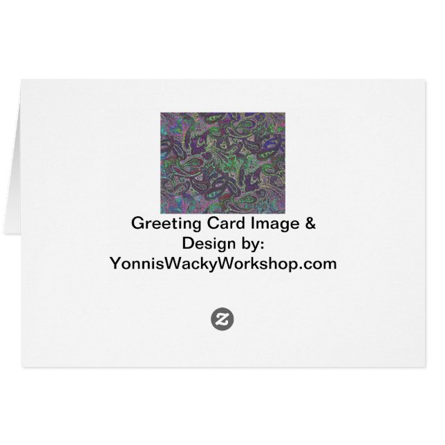 Cartão Paisley Simples 2 (Verso Horizontal)