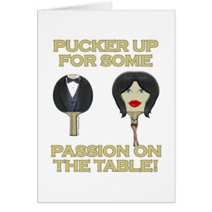 Cartão Paixão da mesa de Pong do sibilo