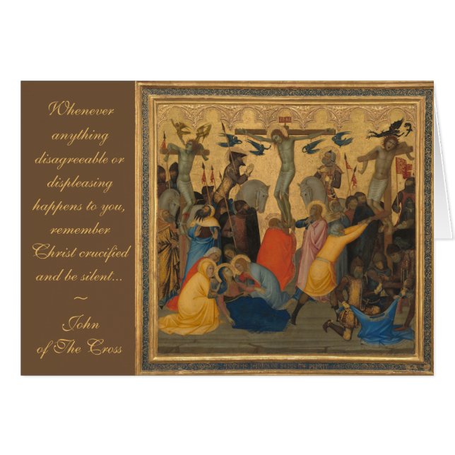 Cartão Paixão da pintura de Crucificação de Jesus Cristo (Frente Horizontal)