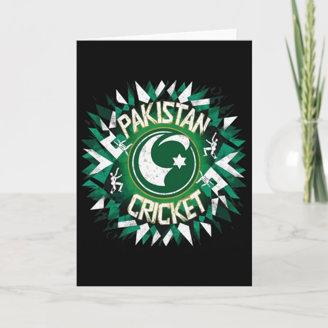 Cartão Pakistan Cricket Jersey Cricket Flag Of Pakistan 4 (Frente)