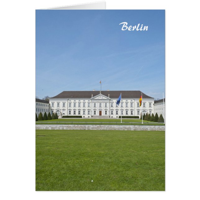 Cartão Palácio Bellevue em Berlim (Frente)