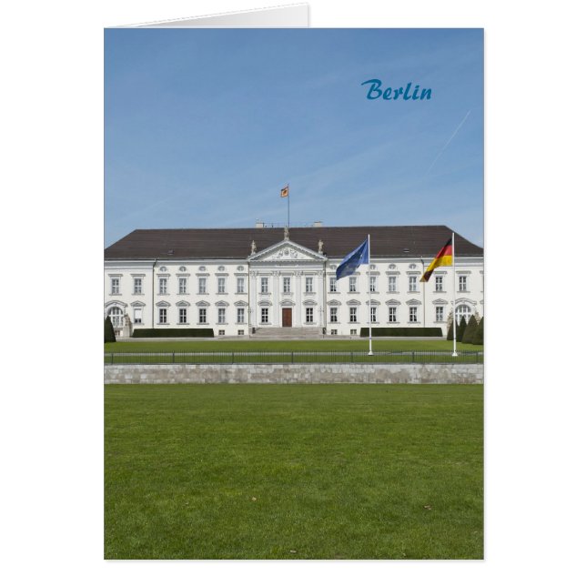 Cartão Palácio Bellevue em Berlim (Frente)