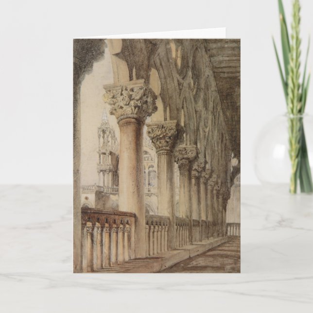 Cartão Palácio Ducal (por John Ruskin) (Frente)