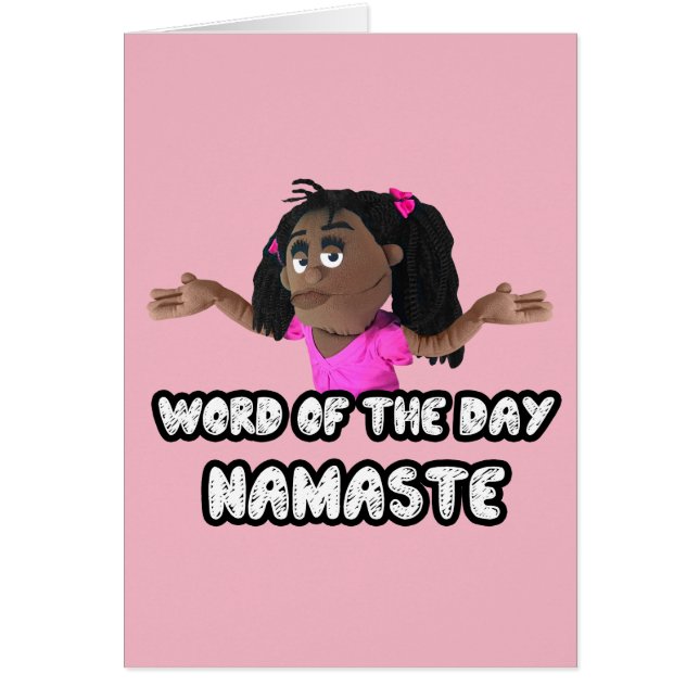 Cartão Palavra do dia: Namaste (Frente)